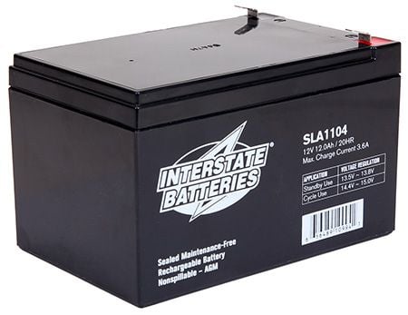 wheelchair & scooter universal interstate battery 12 amp 12 volt deep cycle Scooter Universal Interstate Battery